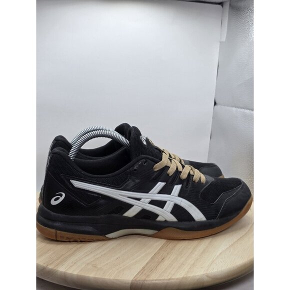 Asics Gel Rocket 9 Wmn's Sz 10 Black Indoor Court Sneakers Volleyball Pickleball - Picture 3 of 8